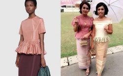 グッチの約５０万円高級ドレス、タイのおばちゃん用ドレスに酷似