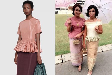 グッチの約５０万円高級ドレス、タイのおばちゃん用ドレスに酷似