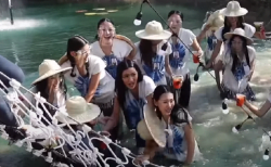 ミス・タイランドの美女たち池へドボン！～チェンマイ