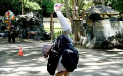 タイ面白ニュース！ダチョウ脱出時の非常事態訓練