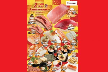 タイのスシロー２周年記念感謝祭キャンペーンを実施中！高級ネタも格安で提供